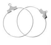 Ear Hoop – Round – 25mm – Nickel Colour (10pcs)